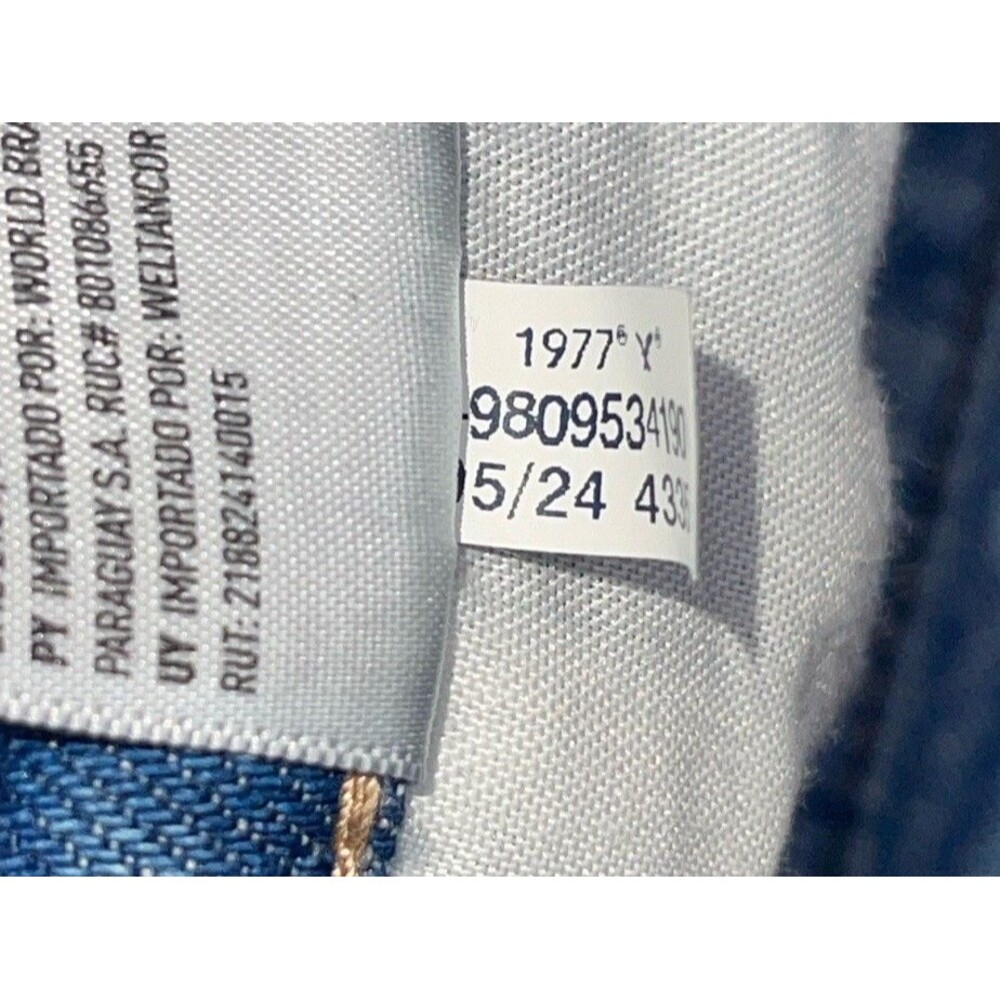 American Eagle Highest Rise Baggy Straight Jeans Size 14R Light Wash Distressed - Picture 14 of 14